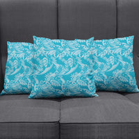 Tahiti Ninamu Tiare Floral Pillow Cover Monstera Palm Tropical Leaves - Polynesian Pride