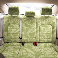Tahiti Olive Tiare Floral Back Car Seat Cover Monstera Palm Tropical Leaves - Polynesian Pride
