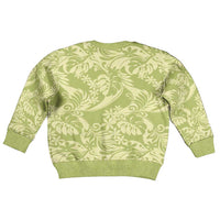 Tahiti Olive Tiare Floral Kid Ugly Christmas Sweater Monstera Palm Tropical Leaves LT01 - Polynesian Pride