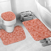 Tahiti Puatou Tiare Floral Bathroom Set Monstera Palm Tropical Leaves - Polynesian Pride