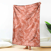 Tahiti Puatou Tiare Floral Blanket Monstera Palm Tropical Leaves LT01 - Polynesian Pride