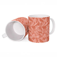 Tahiti Puatou Tiare Floral Ceramic Mug Monstera Palm Tropical Leaves LT01 - Polynesian Pride