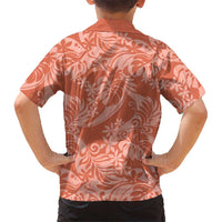 Tahiti Puatou Tiare Floral Family Matching Long Sleeve Bodycon Dress and Hawaiian Shirt Monstera Palm Tropical Leaves LT01 - Polynesian Pride