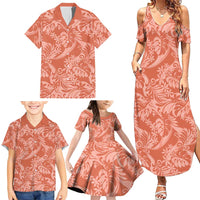 Tahiti Puatou Tiare Floral Family Matching Summer Maxi Dress and Hawaiian Shirt Monstera Palm Tropical Leaves LT01 - Polynesian Pride