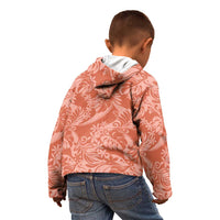 Tahiti Puatou Tiare Floral Kid Hoodie Monstera Palm Tropical Leaves - Polynesian Pride