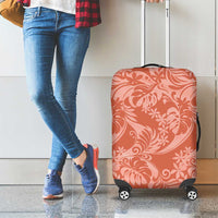 Tahiti Puatou Tiare Floral Luggage Cover Monstera Palm Tropical Leaves - Polynesian Pride