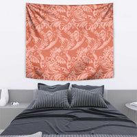 Tahiti Puatou Tiare Floral Tapestry Monstera Palm Tropical Leaves - Polynesian Pride