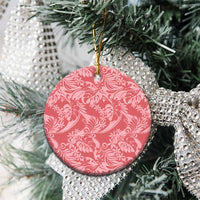 Tahiti Tarona Tiare Floral Ceramic Ornament Monstera Palm Tropical Leaves - Polynesian Pride