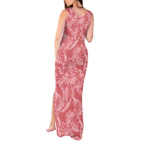 Tahiti Tarona Tiare Floral Tank Maxi Dress Monstera Palm Tropical Leaves - Polynesian Pride