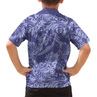 Tahiti Vareau Tiare Floral Family Matching Puletasi and Hawaiian Shirt Monstera Palm Tropical Leaves LT01 - Polynesian Pride
