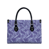 Tahiti Vareau Tiare Floral Leather Bag Monstera Palm Tropical Leaves - Polynesian Pride