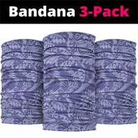 Tahiti Vareau Tiare Floral Neck Gaiter Monstera Palm Tropical Leaves LT01 package One Size: 25*50cm Purple - Polynesian Pride