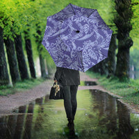 Tahiti Vareau Tiare Floral Umbrella Monstera Palm Tropical Leaves - Polynesian Pride