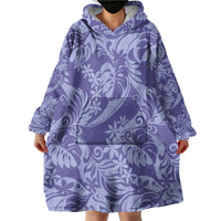 Tahiti Vareau Tiare Floral Wearable Blanket Hoodie Monstera Palm Tropical Leaves LT01 - Polynesian Pride