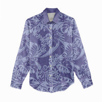 Tahiti Vareau Tiare Floral Women Casual Shirt Monstera Palm Tropical Leaves LT01 - Polynesian Pride