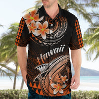 Hawaii Hawaiian Shirt Polynesian Shark with Kakau Orange Version LT01 - Polynesian Pride