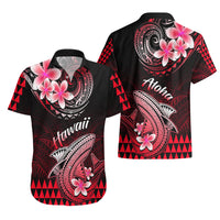 Hawaii Hawaiian Shirt Polynesian Shark with Kakau Red Version LT01 - Polynesian Pride