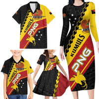 Custom PNG Family Matching Long Sleeve Bodycon Dress and Hawaiian Shirt The Kumuls Are On A Roll LT01 - Polynesian Pride