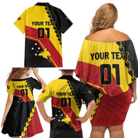 Custom PNG Family Matching Off Shoulder Short Dress and Hawaiian Shirt The Kumuls Are On A Roll LT01 - Polynesian Pride