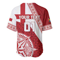 Custom Tonga Rugby Mate Maa Baseball Jersey Ngatu Pattern