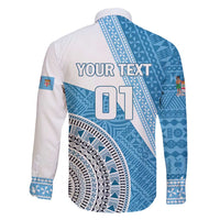 Custom Fiji Rugby Bati Family Matching Short Sleeve Bodycon Dress and Hawaiian Shirt Tapa Pattern