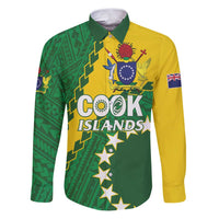 Custom Cook Islands Rugby Kukis Family Matching Puletasi and Hawaiian Shirt Circle Stars
