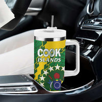Cook Islands Rugby Kukis Tumbler With Handle Circle Stars