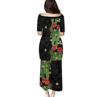 Hawaiian Hibiscus Plumeria Family Matching Puletasi and Hawaiian Shirt Tropical Leaves LT01 - Polynesian Pride