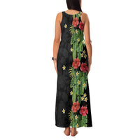 Hawaiian Hibiscus Plumeria Family Matching Tank Maxi Dress and Hawaiian Shirt Tropical Leaves LT01 - Polynesian Pride