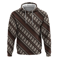 Yogyakarta Parang Batik Motifs Hoodie Indonesian Traditional Pattern