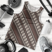 Yogyakarta Parang Batik Motifs Men Tank Top Indonesian Traditional Pattern