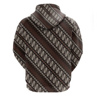 Yogyakarta Parang Batik Motifs Zip Hoodie Indonesian Traditional Pattern