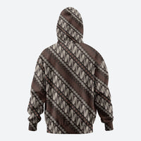 Yogyakarta Parang Batik Motifs Zip Hoodie Indonesian Traditional Pattern