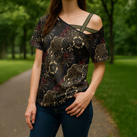 Batik Sekar Jagad Cross Shoulder Shirt Indonesian Traditional Pattern