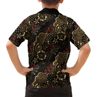 Batik Sekar Jagad Family Matching Long Sleeve Bodycon Dress and Hawaiian Shirt Indonesian Traditional Pattern