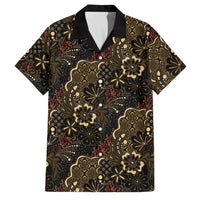 Batik Sekar Jagad Family Matching Off Shoulder Maxi Dress and Hawaiian Shirt Indonesian Traditional Pattern LT01 Dad's Shirt - Short Sleeve Black - Polynesian Pride
