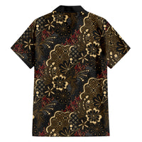 Batik Sekar Jagad Family Matching Off Shoulder Maxi Dress and Hawaiian Shirt Indonesian Traditional Pattern LT01 Dad's Shirt - Long Sleeve Black - Polynesian Pride