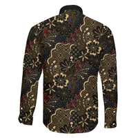 Batik Sekar Jagad Family Matching Off Shoulder Maxi Dress and Hawaiian Shirt Indonesian Traditional Pattern LT01 Son's Shirt Black - Polynesian Pride