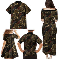 Batik Sekar Jagad Family Matching Puletasi and Hawaiian Shirt Indonesian Traditional Pattern