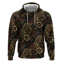 Batik Sekar Jagad Hoodie Indonesian Traditional Pattern LT01 Pullover Hoodie Black - Polynesian Pride