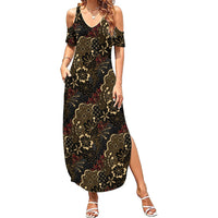 Batik Sekar Jagad Summer Maxi Dress Indonesian Traditional Pattern