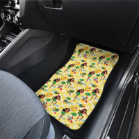 Hawaii Hula Girl Tropical Car Mats Yellow Palaka
