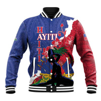 Personalised Haiti Le Marron Inconnu Baseball Jacket Dashiki Mix Polynesian Pattern