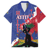 Personalised Haiti Le Marron Inconnu Family Matching Summer Maxi Dress and Hawaiian Shirt Dashiki Mix Polynesian Pattern LT01 Dad's Shirt - Short Sleeve Blue - Polynesian Pride