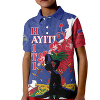 Personalised Haiti Le Marron Inconnu Kid Polo Shirt Dashiki Mix Polynesian Pattern