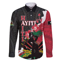 Personalised Ayiti Neg Marron Family Matching Summer Maxi Dress and Hawaiian Shirt Dashiki Mix Polynesian Pattern LT01 Dad's Shirt - Long Sleeve Black - Polynesian Pride