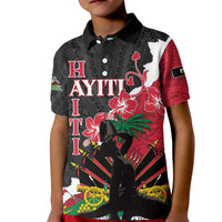 Personalised Ayiti Neg Marron Kid Polo Shirt Dashiki Mix Polynesian Pattern