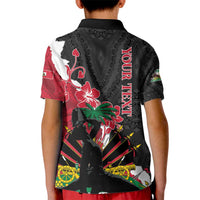 Personalised Ayiti Neg Marron Kid Polo Shirt Dashiki Mix Polynesian Pattern