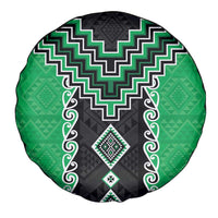 Green Niho Taniwha Mix Poutama Spare Tire Cover Unique Taniko Aotearoa LT01 - Polynesian Pride