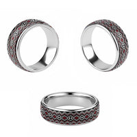 Aotearoa Red Taniko Pattern Special Classic Ring - Polynesian Pride